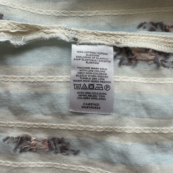 LOFT Striped Half Button Puff Sleeve Top - Picture 6 of 7